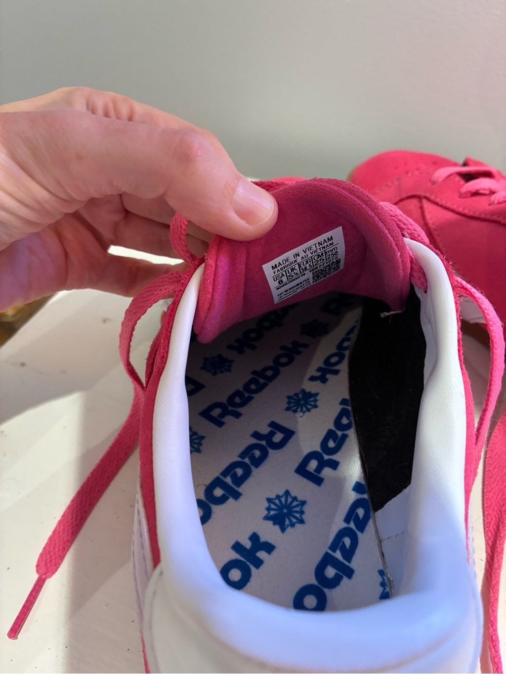 Reebok Club C Grounds UK Pink Suede Vintage Sneakers Gum Sole US 8 / EU 38.5 - Picture 6 of 10